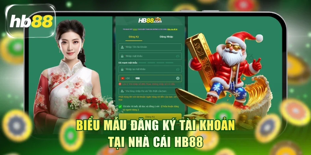 Biểu mẫu đăng ký tài khoản tại nhà cái HB88